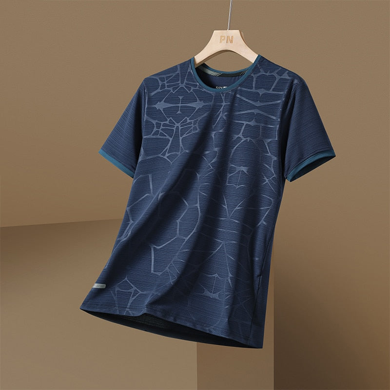 Quick Dry Sport Gym T Shirt Men Casual Print Plus OverSize Top Tees
