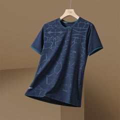 Quick Dry Sport Gym T Shirt Men Casual Print Plus OverSize Top Tees