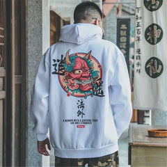 Sweatshirts Streetwear Men Women Loose Pullover Harajuku Devil Hoodie Male
