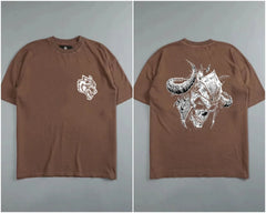 Men's Vintage Top Tees Oversized O-Neck Summer Casual