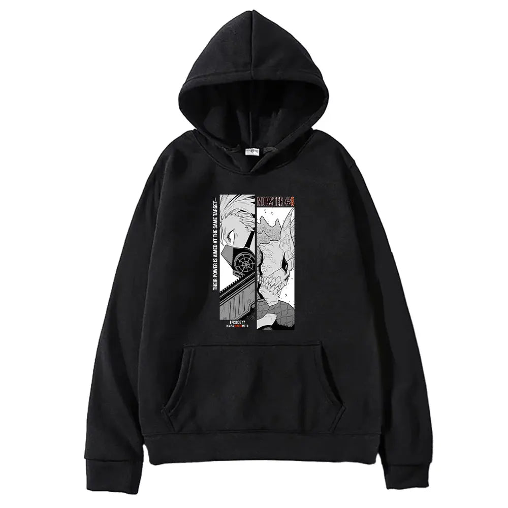 Manga Kaiju No. 8 Hoodies Hibino Kafka Printed Hooded Streetwear