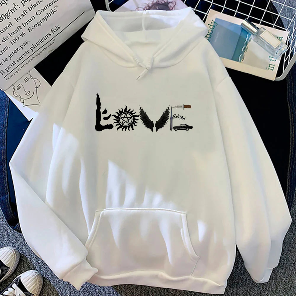 Supernatural Hoodies Women Y2k Aesthetic Fleece