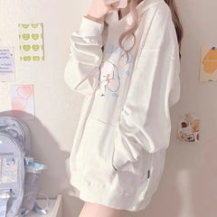 Hoodie Girl Clothes Spring Female Loose  Sweatshirts Sweet Cute