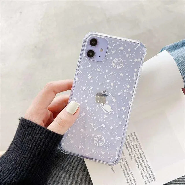 Starry Sky Constellation Pattern Case For iPhone Clear Soft TPU Back Cover