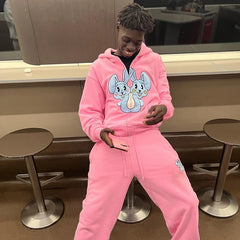 Men Rabbit Graphic Print Punk Style Hoodies