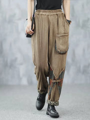 Chinese Designer Autumn Fashion Vintage Pants Women Loose Casual