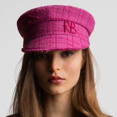 Barbie Pink Flat Top Baker Boy Hat