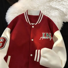 Spring Baseball Uniform Jacket Men Ins Letter Embroidery Y2K Spring and Autumn