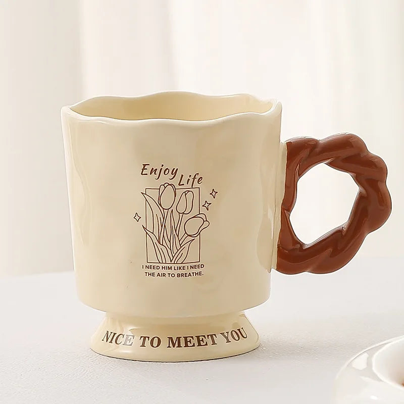 Creative Wine Feet Cup Milk Fufu Niche Design Home Office Ceramic