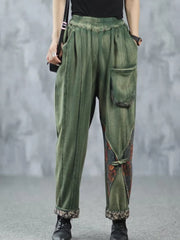 Chinese Designer Autumn Fashion Vintage Pants Women Loose Casual