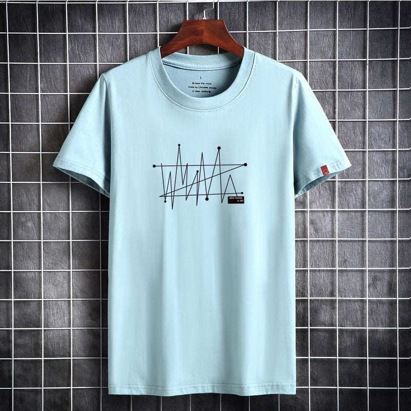 Mens Shirts Casual Short Sleeve Clothes High Quality Printed Cotton