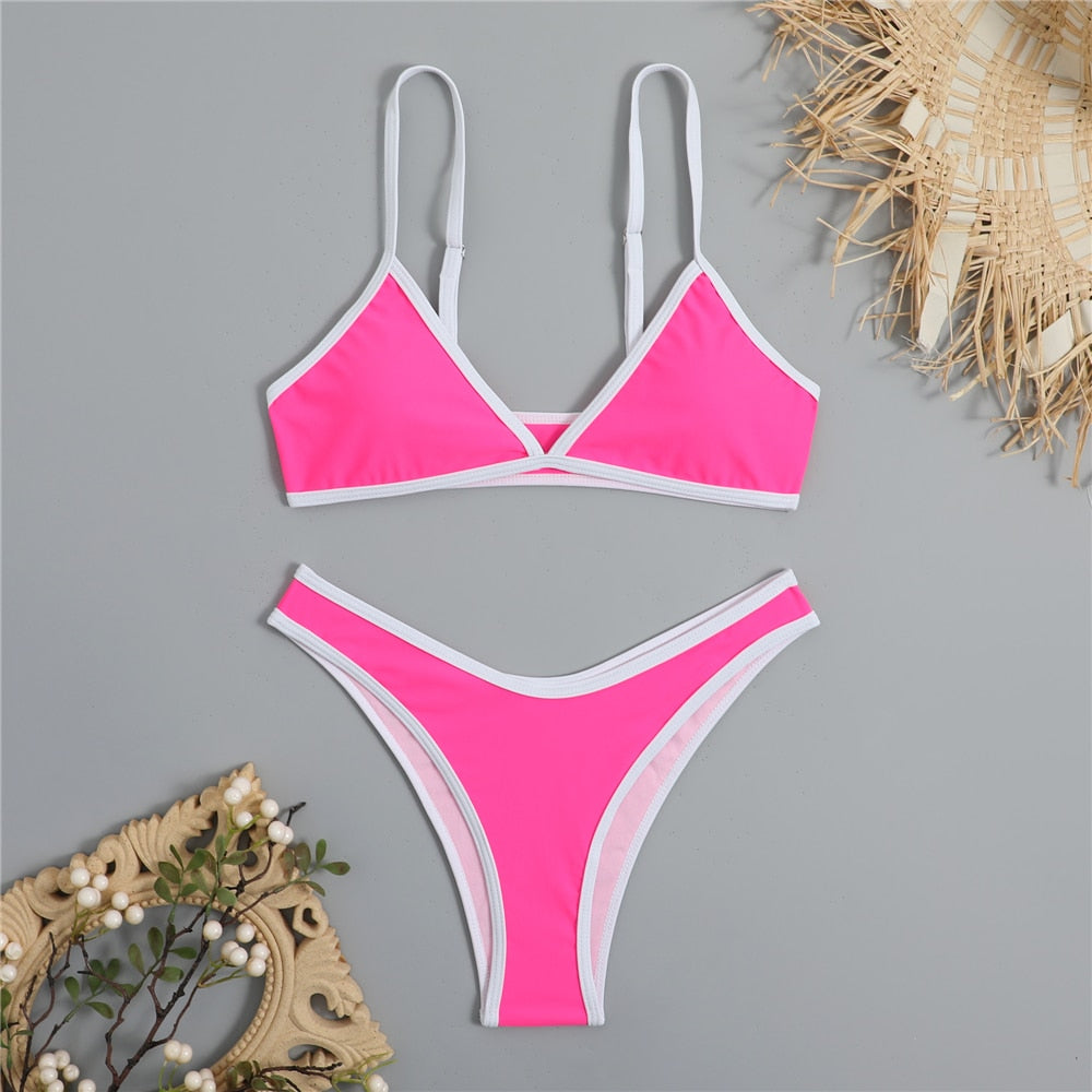 Sexy Micro Bikinis Set Swimming Bathing Suit maillot de bain femme Patchwork