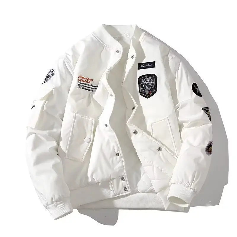 Y2k Harajuku Mens Autumn Winter Astronaut Coat Pilot Jacket