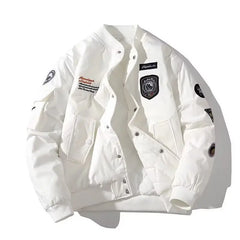 Y2k Harajuku Mens Autumn Winter Astronaut Coat Pilot Jacket