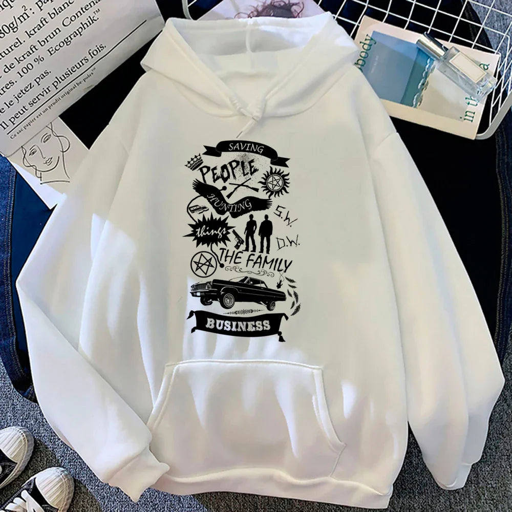 Supernatural Hoodies Women Y2k Aesthetic Fleece