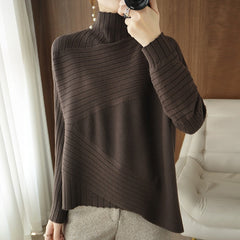 Sweater Turtleneck Cashmere Sweater Women Knitted Pullover Fashion Keep Warm  Loose Tops