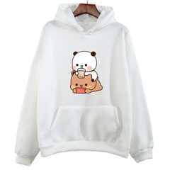 Bubu and Dudu Hoodies Women Sweatshirts Funny Kawaii Bubble Tea