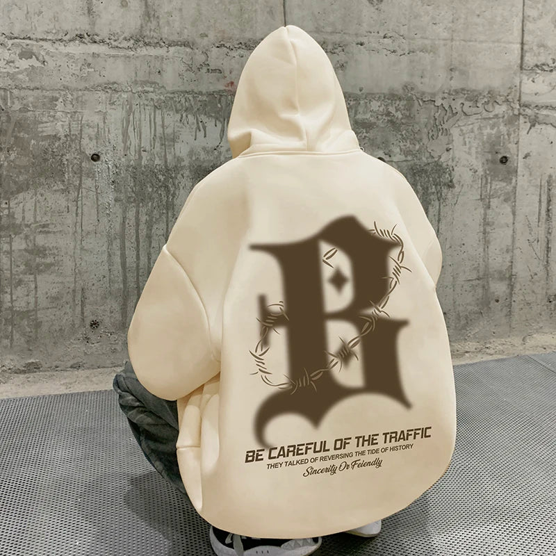 B Streetwear Hoodie For Men