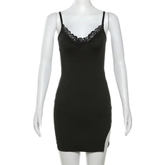 Chic Lace V-Neck Dress: 2023 Autumn-Winter Fashion for Parties and Club Events!