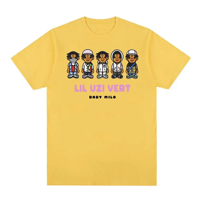 2024 Lil Uzi Vert Graphic Tee Men's Cotton Streetwear