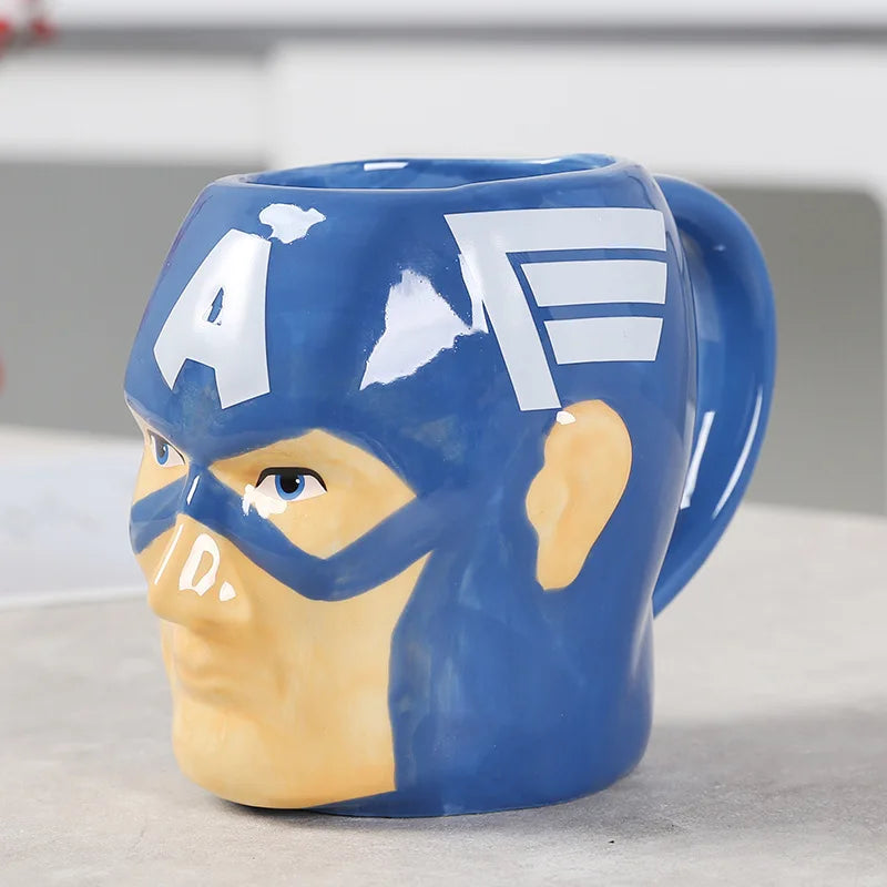 Creative Spider Man Hulk Captain America Deadpool 3D Mugs Ceramic Cup