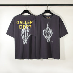 Middle Finger Print T-Shirt Street Fashion