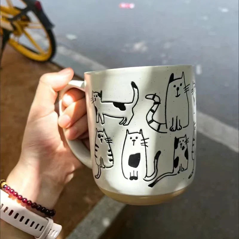 Cartoon Hand-painted Ceramic Mug