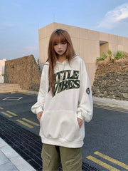 Hooded Loose Baggy Long Pullovers Sweatshirts for Women 90s Vintage Warm 2000s
