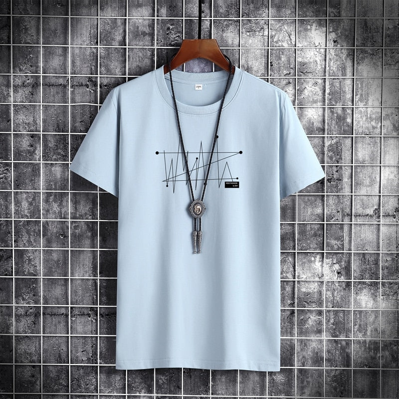 Mens Shirts Casual Short Sleeve Clothes High Quality Printed Cotton