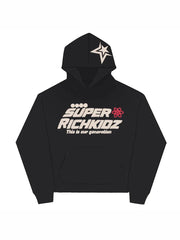 Men Casual Hoodies Pullovers Winter Letter Tops Streetwear Clothing Thick
