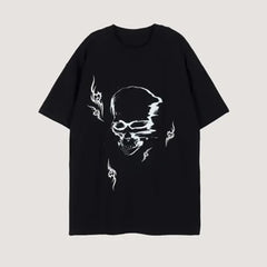Hip-Hop Fashion Streetwear Gothic Vintage American Style Skull Print Men