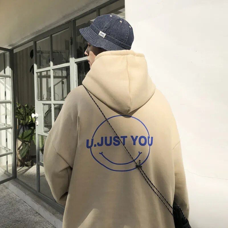 2023 Autumn New Men Oversized Hoodie Loose Hip Hop Style with Letter Print