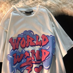 Summer World Wind Street Short Sleeve Women T-shirt Oversize