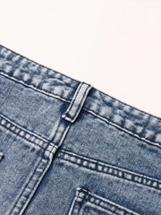 Relaxed Days Maxi Denim Split Skirt