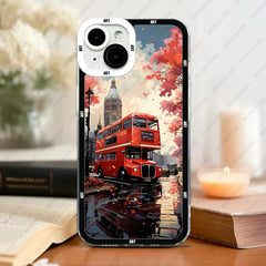 Case For iPhone Soft Cover City Landscape Art