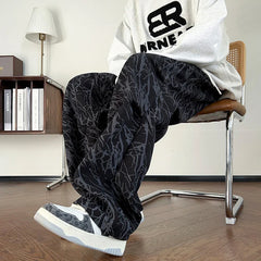 Casual American Corduroy Wide Leg Men Pants