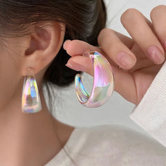 Clear Bubble Hoop Earrings