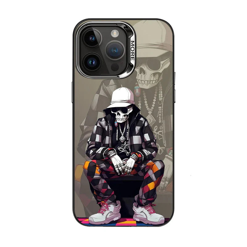 Case Cool Cartoon Fashion Skull Graffiti Color Laser Printing