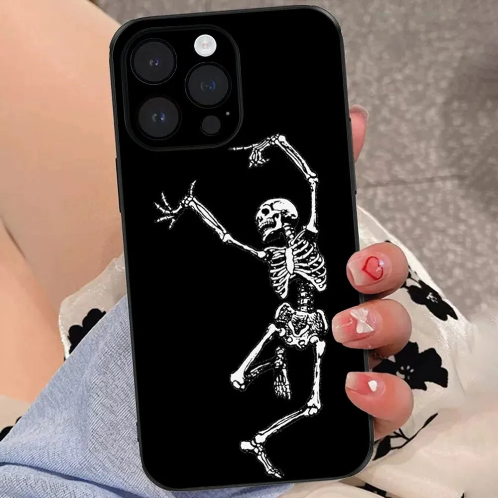 Skeleton Skull Funny Art Phone Case For iPhone