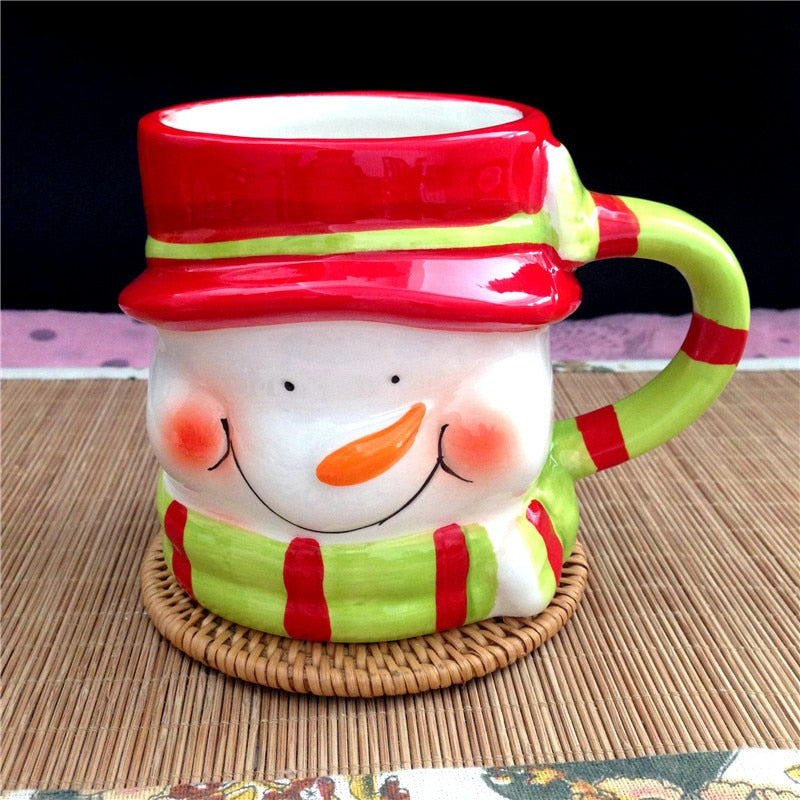 Christmas  Ceramic Mug Cute Gingerbread Man Coffee Couple