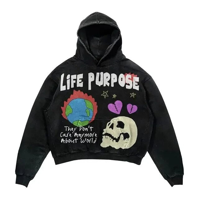 Y2K Retro Vibes: American Letter Print Hoodie for Women's in Autumn and Winter