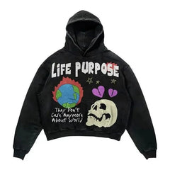 Y2K Retro Vibes: American Letter Print Hoodie for Women's in Autumn and Winter