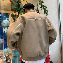 Zip in Style American Spring/Autumn Fashion Jackets for Couples Y2K Inspired