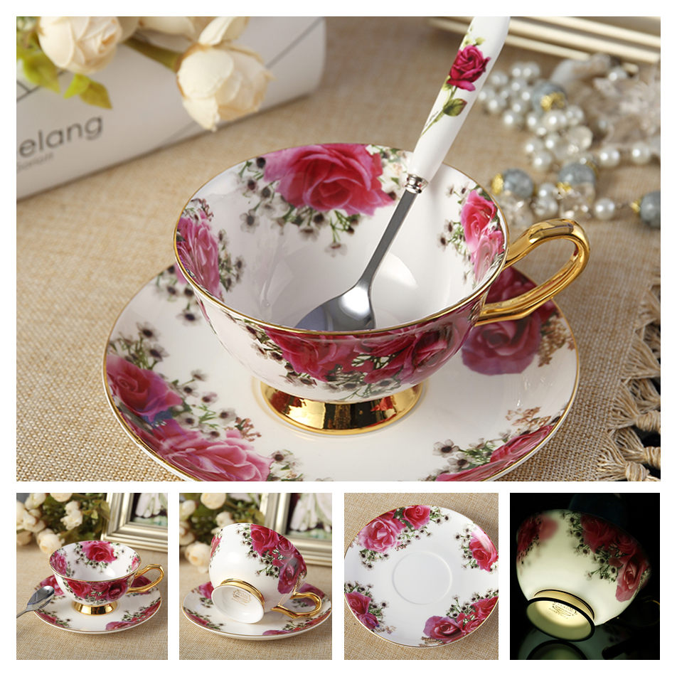 Coffee Cup Saucer Spoon Set Ceramic Mug Tea Cup Cafe