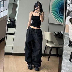 Y2K High Waist Cargo Pants Casual Vintage Streetwear"