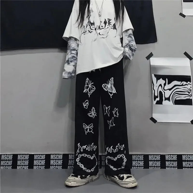 2024 Streetwear Gothic Women Joggers Harajuku Vintage Pants