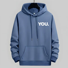 Autumn Korean Chic Letter Printed Hoodies Men Casual Oversized Pullover