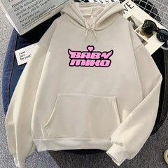 Singer Young Miko BabyMiko Hoodies Streetwear Comfortable Winter Hooded