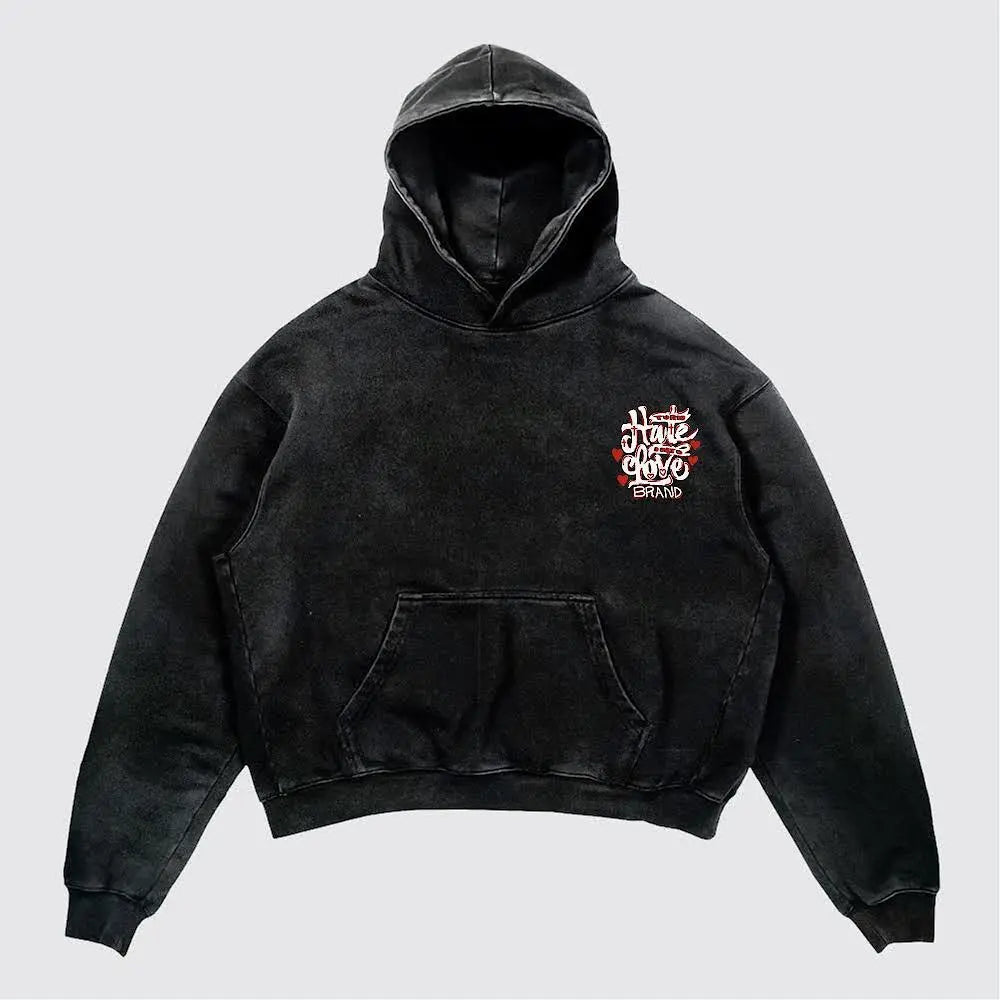 Street Hip Hop Fashion Retro Sweatshirt Loose Versatile Pullover ins Hoodie