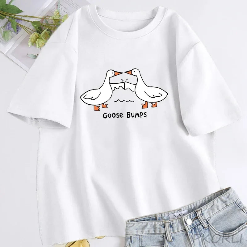 Silly Goose Bumps T-shirt Unisex Summer Tee